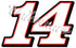 Tony Stewart #14 Nascar Logo Vinyl Decal  / Sticker  🏁 Nascar Sticker  🚗💨