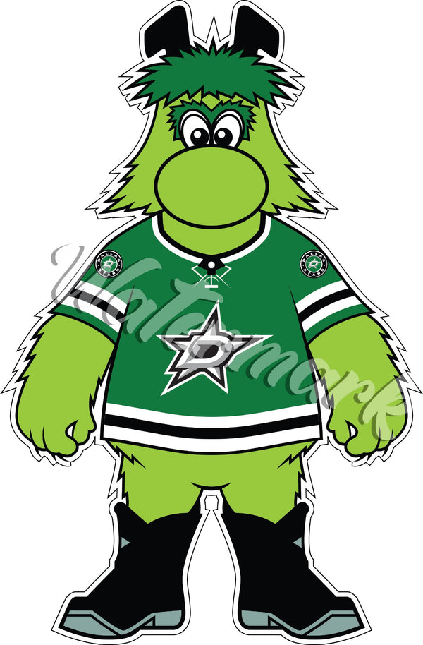 Dallas Stars Mascot Sticker / Decal | Victor E. Green Mascot Sticker 🏒🏆