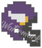 Minnesota Vikings 8 bit Tecmo Bowl Logo Vinyl Decal  Sticker 10 sizes!!! 🏈👾