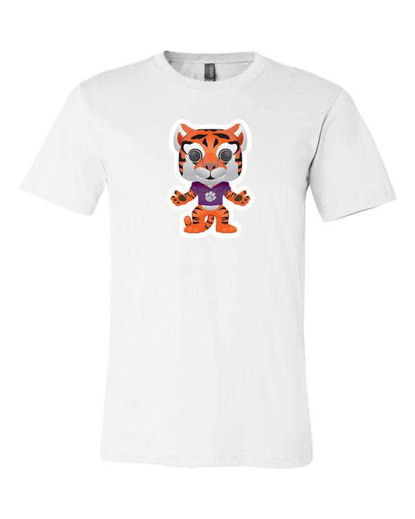Clemson Tigers Pop Mascot Logo Text Shirt  S - 5XL!!! Fast Ship!