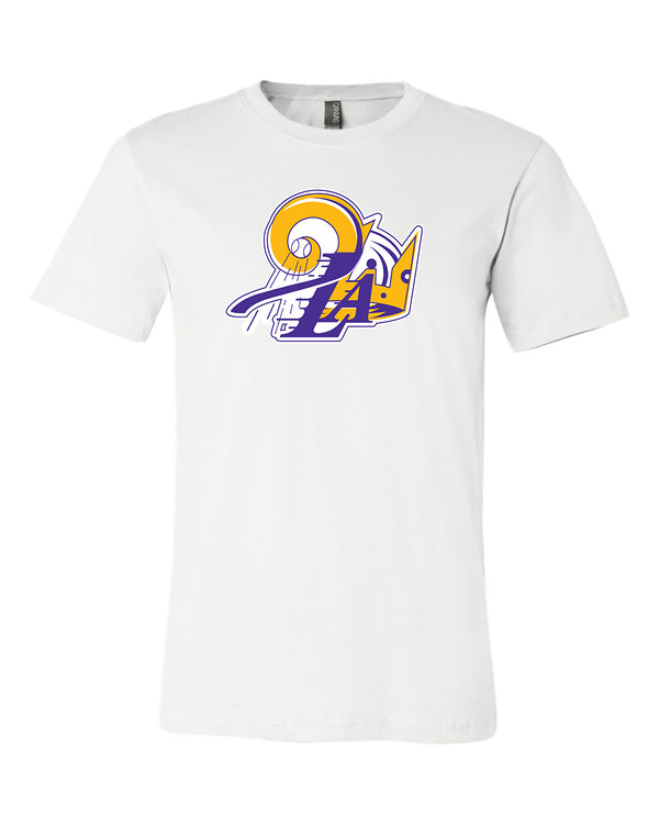 Los Angeles Lakers Dodgers Kings MASH UP Logo T-shirt 6 Sizes S-3XL!!