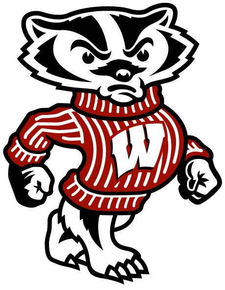Wisconsin Badgers Mascot Logo Vinyl Decal / Sticker 5 Sizes!!!